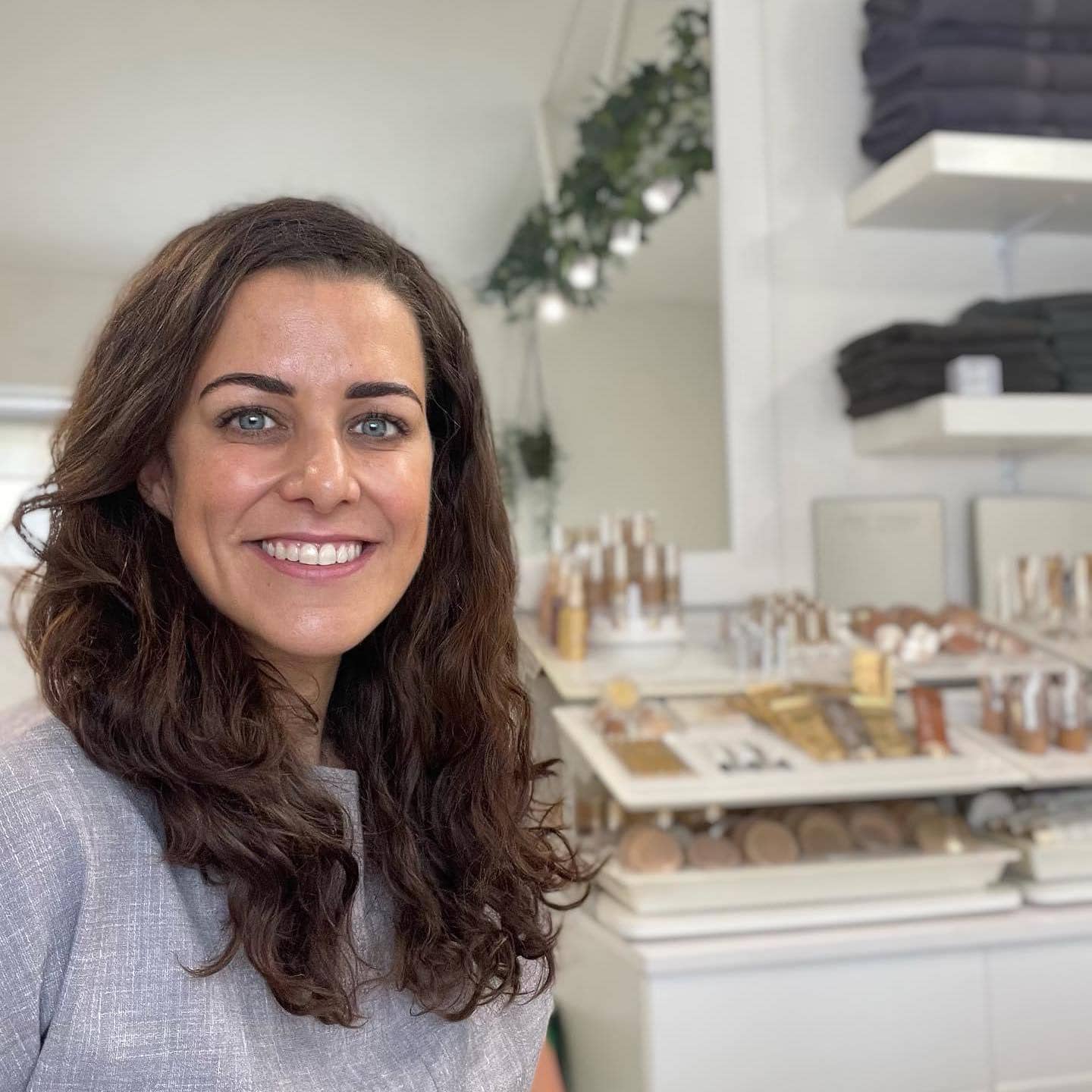 the image is of Zoe Greenwood who is the owner and skincare specialist at Alchemy Clinic